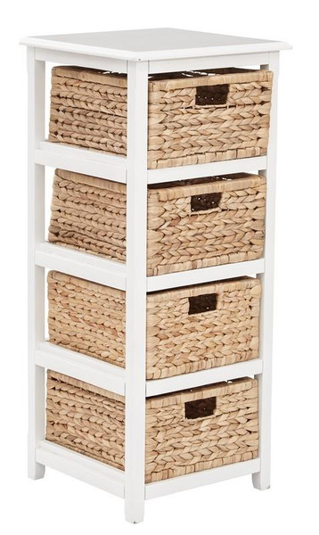 Office Star Seabrook Four-Tier Storage Unit SBK4514A-WH