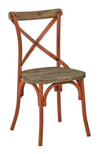 Office Star Somerset Orange Metal X-Back Chair SMR424WAS-AOR