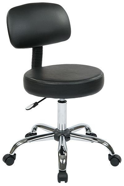 Office Star Pneumatic Drafting Chair With Black Vinyl Stool & Back ST235V-3