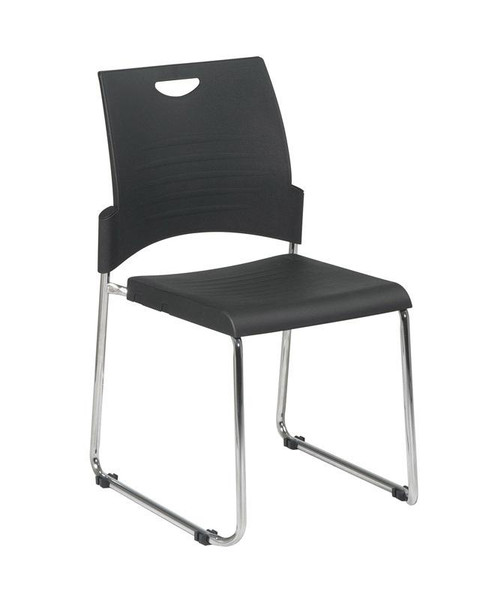 Office Star Sled Base Black Stacking Chair - Pack Of 2 STC8302C2-3