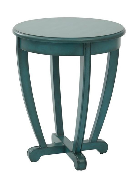 Office Star Osp Designs Tifton Blue Round Accent Table TFN17AS-BL