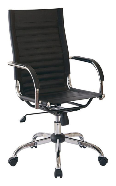 Office Star Trinidad High Back Office Chair In Black Fabric TND940A-BK