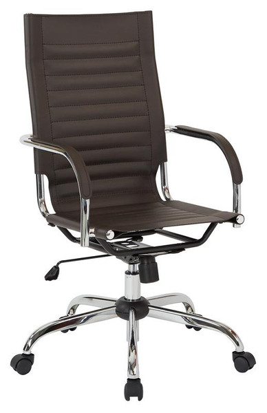 Office Star Trinidad High Back Office Chair In Espresso Fabric TND940A-ES