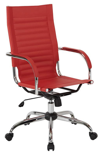 Office Star Trinidad High Back Office Chair In Red Fabric TND940A-RD