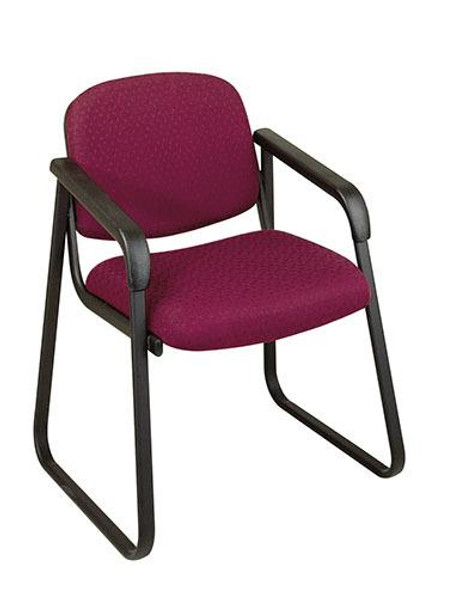 Office Star Deluxe Sled Base Arm Chair With Designer Plastic Shell V4410-74
