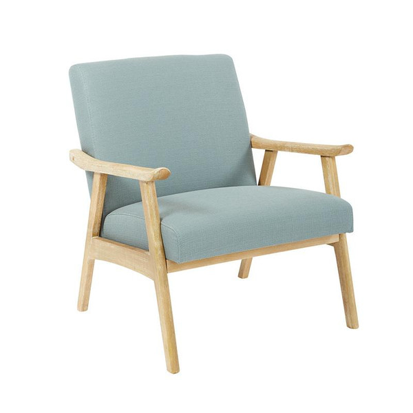 Office Star Weldon Chair In Klein Sea Fabric With Brushed Finished Frame WDN51-K21