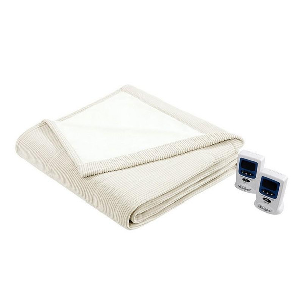 Beautyrest Electric Micro Fleece Heated Blanket -Twin BR54-0175 By Olliix