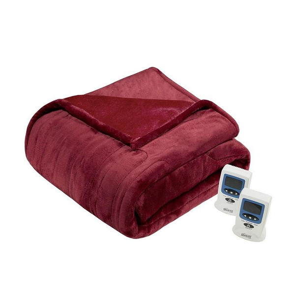 Beautyrest Heated Plush Blanket -Full BR54-0526 By Olliix
