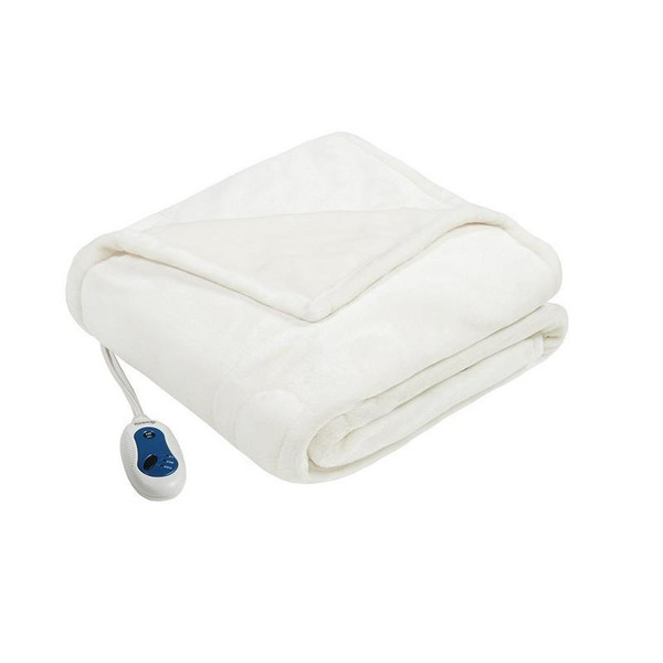 Beautyrest Heated Plush Throw -60X70" BR54-0531 By Olliix