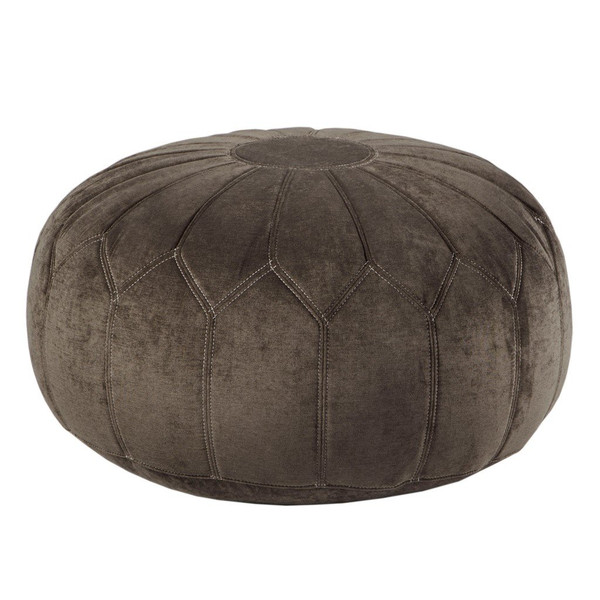 Madison Park Kelsey Round Pouf Ottoman FPF18-0169 By Olliix