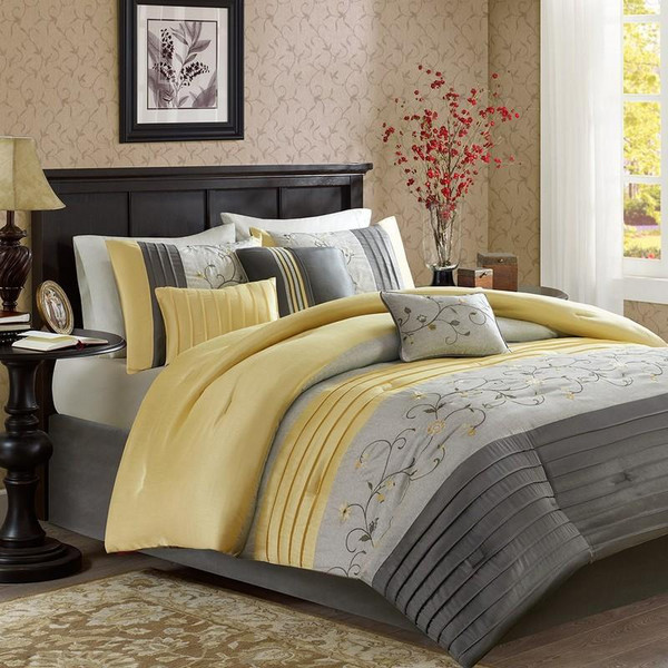 Madison Park Embroidered 7 Piece Comforter Set - Cal King MP10-4187 By Olliix