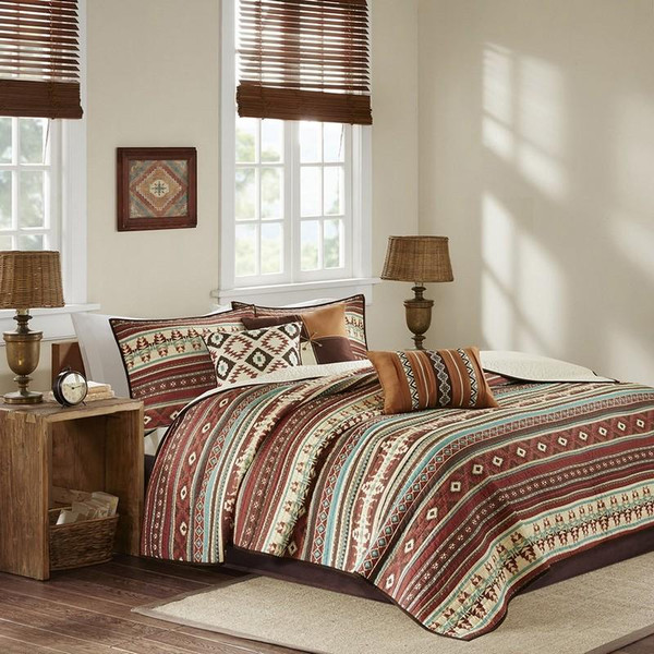 Madison Park Taos 6 Piece Coverlet Set -Full/Queen MP13-3153 By Olliix