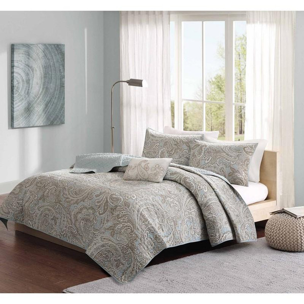 Madison Park Pure Ronan 4 Piece Coverlet Set -Full/Queen MPP13-049 By Olliix