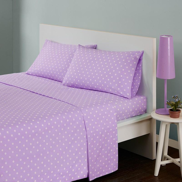 Mi Zone Polka Dot Printed 100% Cotton Sheet Set -Twin MZ20-418 By Olliix