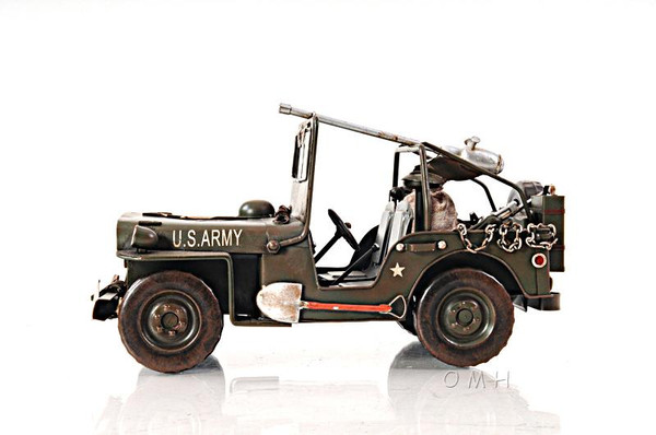 1:12 Scale Decoration Green 1940 Willys-Overland Jeep AJ030