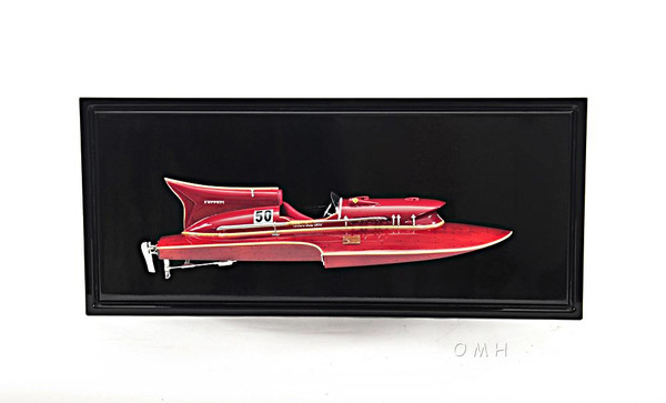 H068 Ferrari Hydroplane Half Hull Boat Model by Old Modern Handicrafts