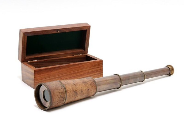 ND023 Handheld Telescope in Wood Box by Old Modern Handicrafts