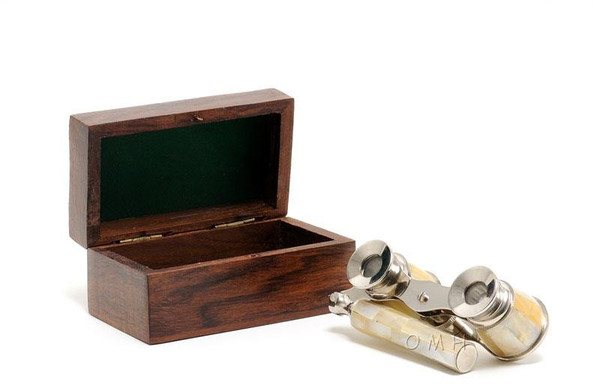 ND030 Opera Glasses with Mop in Wood Box by Old Modern Handicrafts