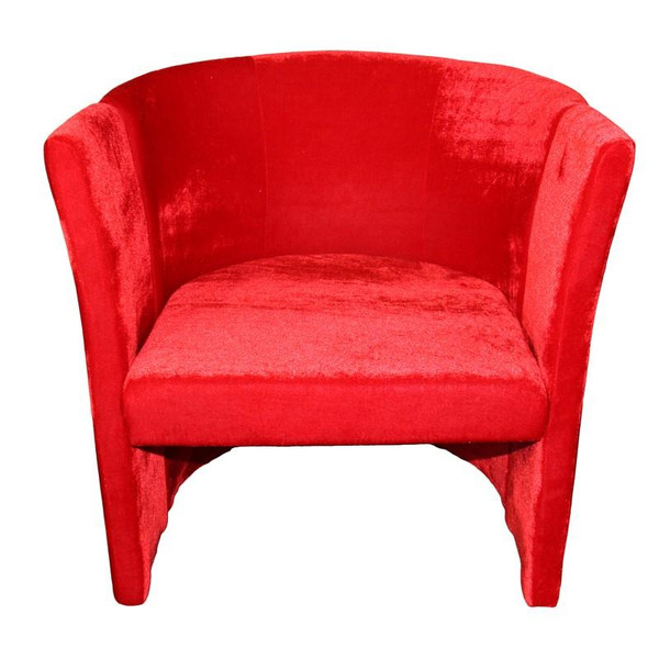 HB4529 Ore International Red Microfiber Folding Chair