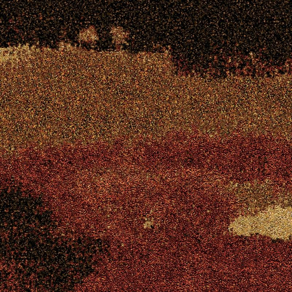 Orian Wild Weave Plush Stripes Canyon Rouge Rug - 7'10" x 10'10" - 1667