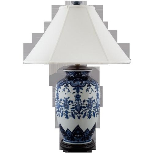 11026-L Blue & White Classic Lamp by Oriental Danny