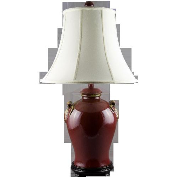 11900-L Warrior Jar Lamp - Red by Oriental Danny