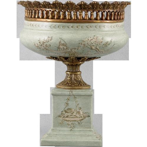 13335 Wall Vase-Celadon Toile 11 X 6 X 14 by Oriental Danny