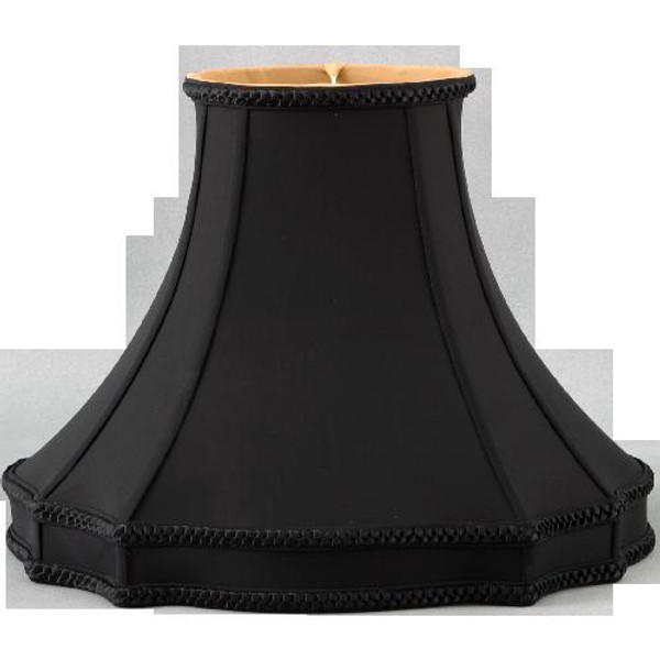 313-18-BK Black Fancy Oval Lamp Shade 8.25 X 18 X 14 by Oriental Danny