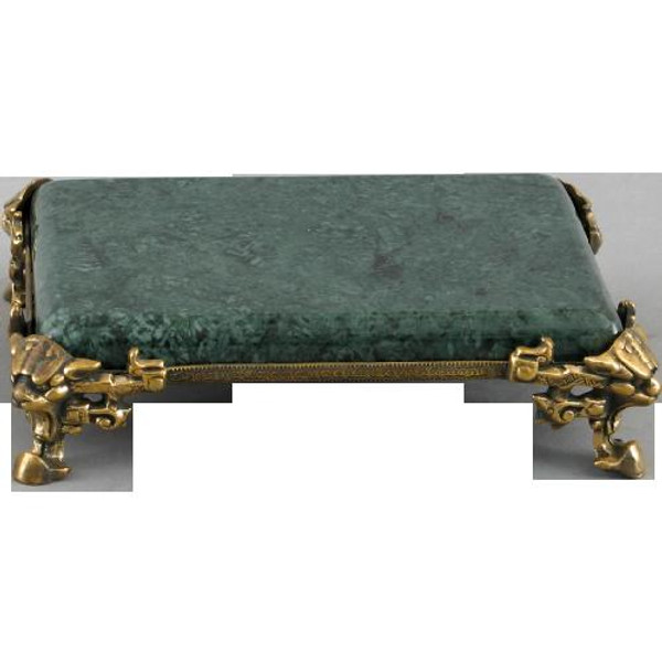 32201 Green Marble Stand 7 X 5.5 X 2 by Oriental Danny