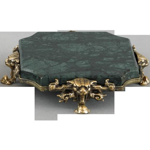 32205 Green Marble Stand 5.75 X 5.75 X 1.75 by Oriental Danny