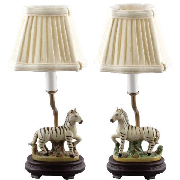41132-L Zebra Small Lamp by Oriental Danny