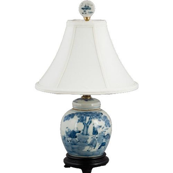 50202-L Blue & White Classic Lamp by Oriental Danny