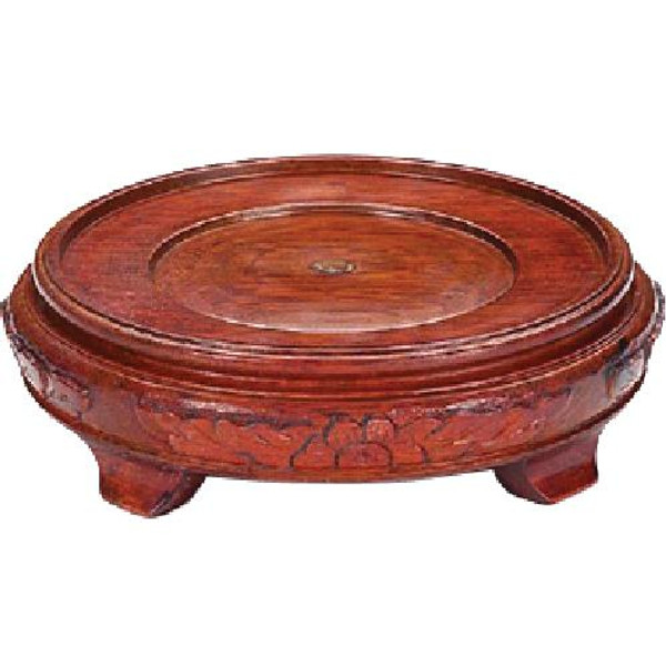 817 Cherry Carved Round Stand by Oriental Danny