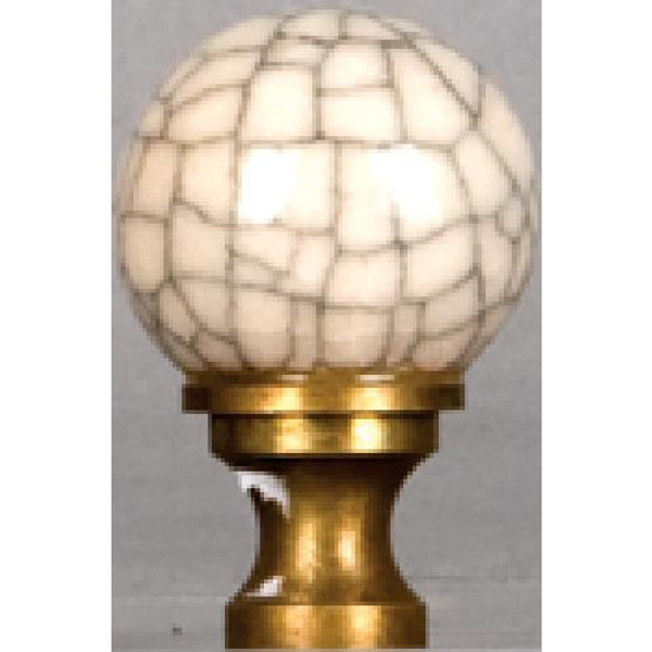 FBG1 3.5" White Ball Finial - Large by Oriental Danny