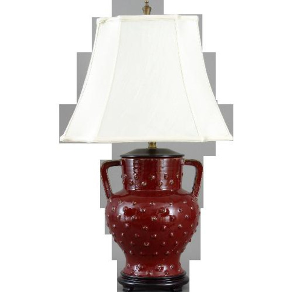 PL20-49RD Red Handled Vase Lamp by Oriental Danny