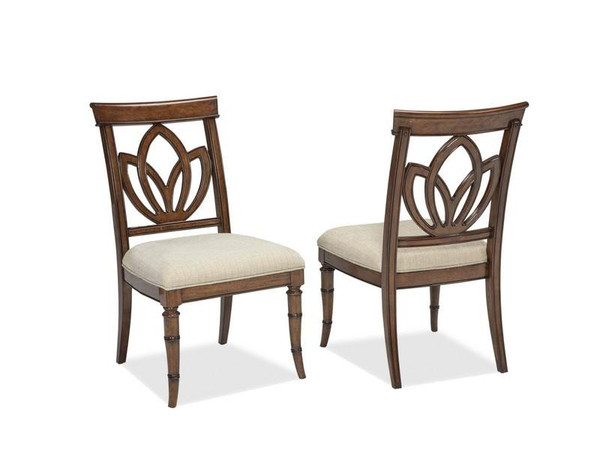 Isle Of Palms Square Back Side Chair-Brown 135-634S