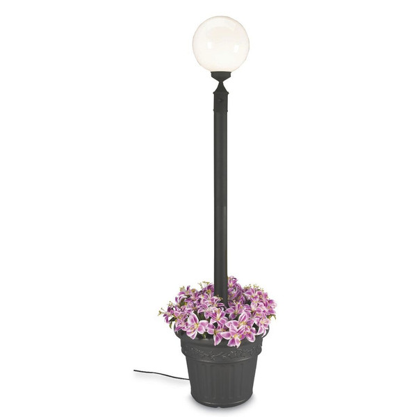 Patio Living European 12" Single White Globe Planter Lamp - XX38X
