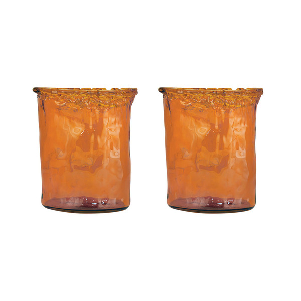 Pomeroy 11.25"H Maya Set Of 2 Vases - Orange 310195/S2