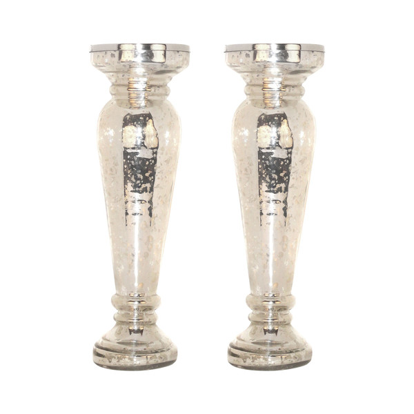 Pomeroy 16.75"H Westgate Set Of 2 Pillar Candle Holders 507076/S2