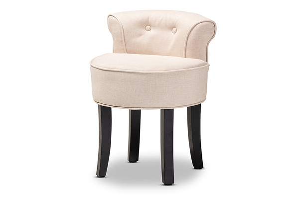 Baxton Cerise Classic And Traditional Small Beige Fabric Upholstered Accent Chair 1812-Beige-CC