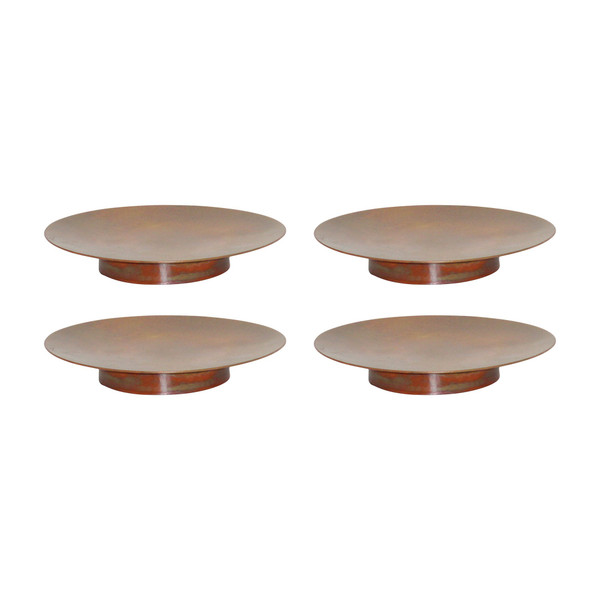 Pomeroy Burnham Set Of 4 Pillar Plates / Candle Holder - Small 620300/S4