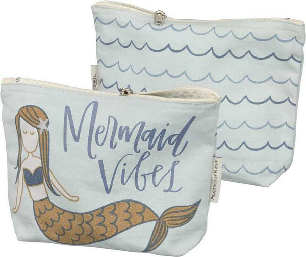 Zipper Pouch - Mermaid Vibes - Set Of 2 (Pack Of 3) 100251 By Primitives By Kathy