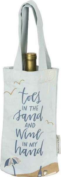 Wine Bag - Wine In Hand - Set Of 2 (Pack Of 3) 100256 By Primitives By Kathy