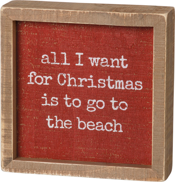 Inset Box Sign - All I Want - Set Of 2 (Pack Of 3) 100547 By Primitives By Kathy