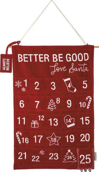 100686 Wall Countdown - Be Good - Set Of 2 By Primitives by Kathy