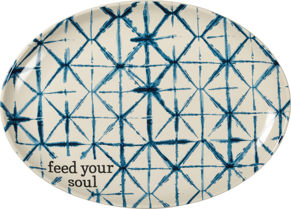 100885 Platter - Feed Your Soul - Set Of 2 By Primitives by Kathy