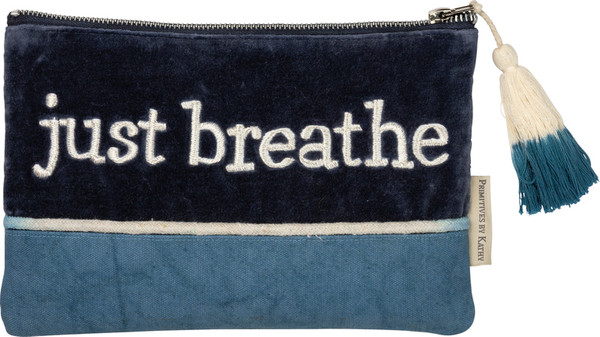 Zipper Pouch - Just Breathe - Set Of 2 (Pack Of 2) 101187 By Primitives By Kathy