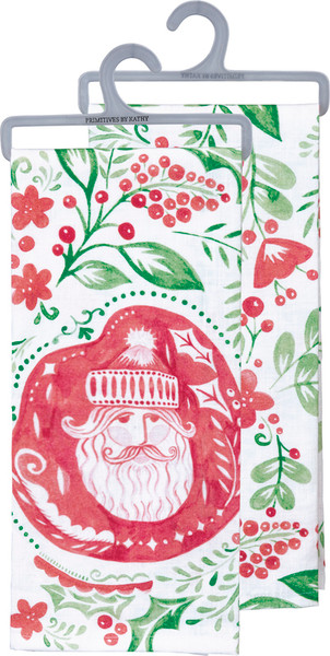 Dish Towel - Santa - Set Of 3 (Pack Of 2) 101191 By Primitives By Kathy