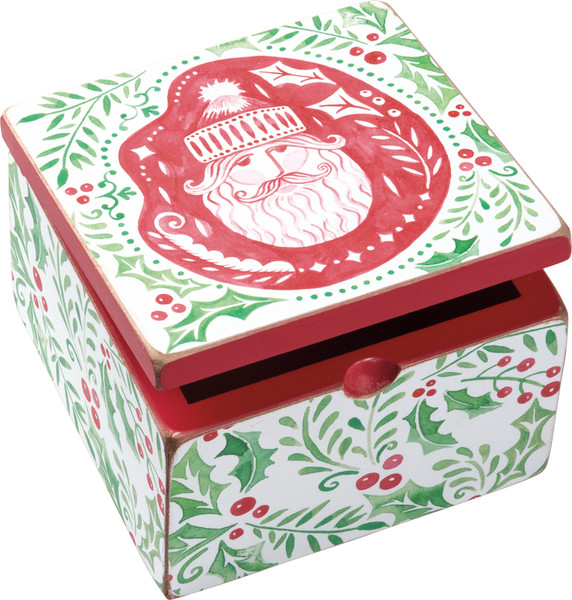 Hinged Box - Santa - Set Of 4 (Pack Of 2) 101205 By Primitives By Kathy