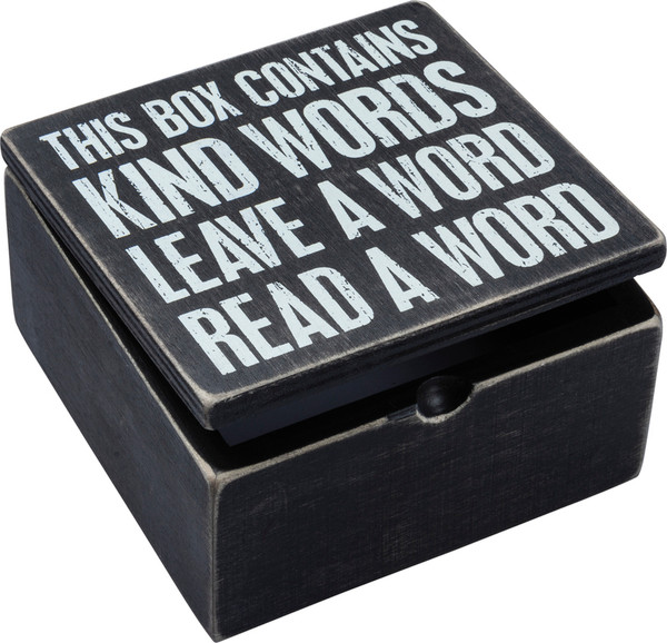 101255 Hinged Box - Word Of Kindness - Set Of 4 By Primitives by Kathy